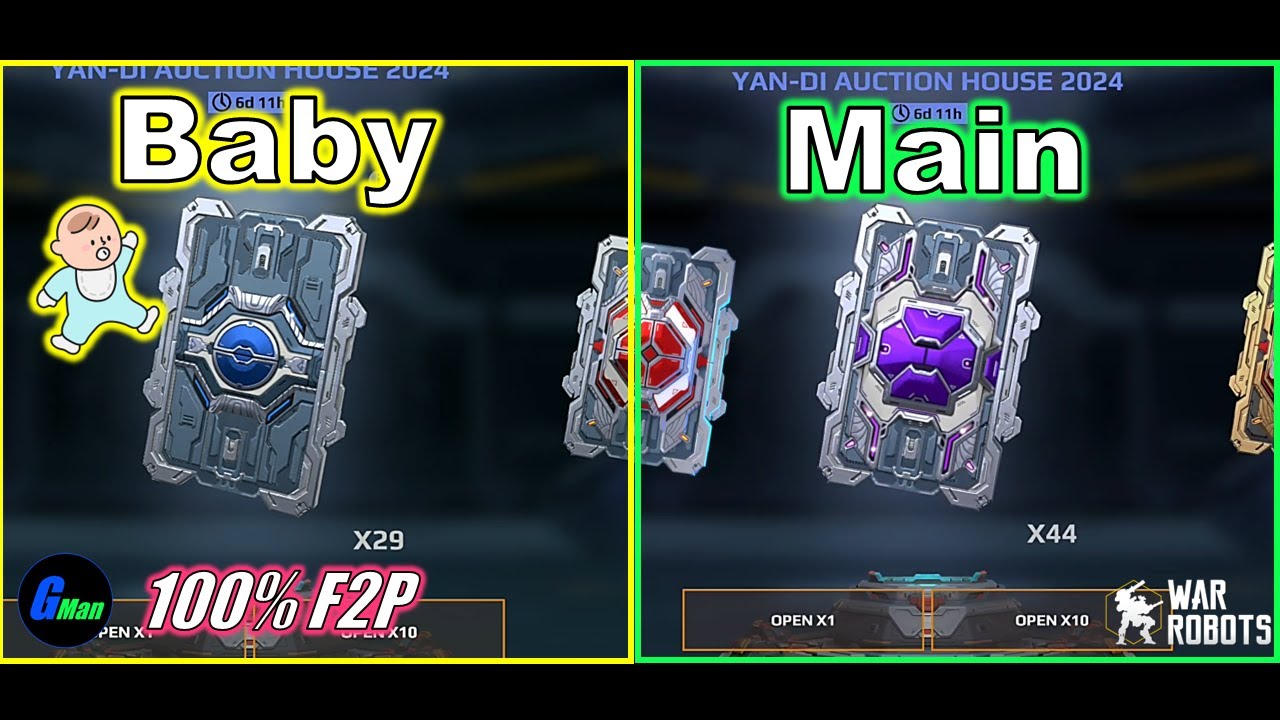 100% F2P Baby & Main Account End Of Event Data Pads | WR - War Robots