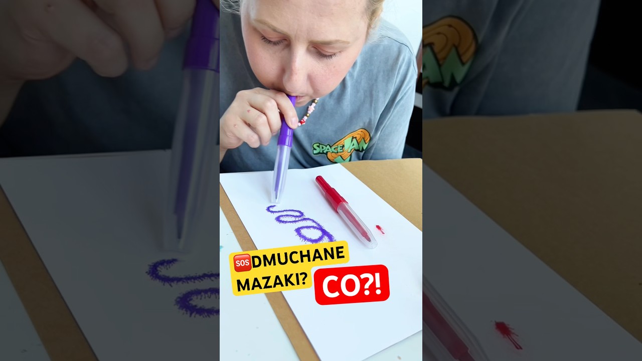 TESTUJĘ DMUCHANE MAZAKI 🚨 #ivoadventures #shorts #art #testujemy #test #markers #painting #drawing