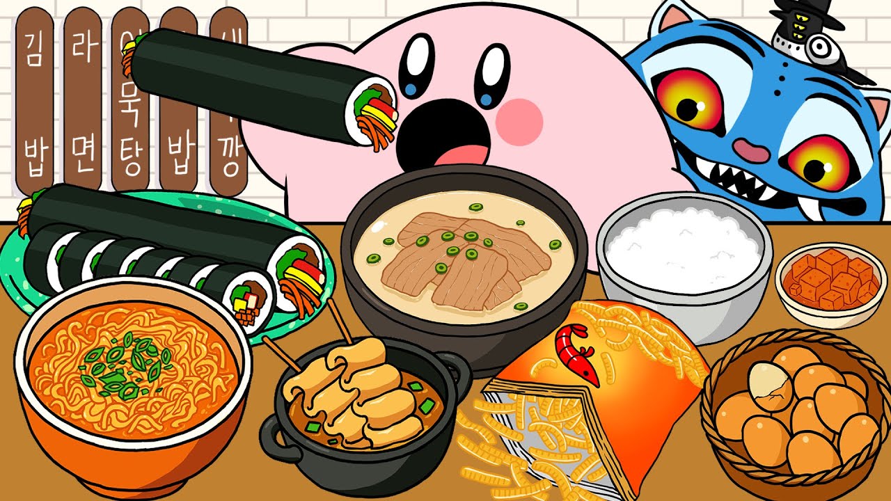 커비 한국 서울 먹방 여행기 Kirby&rsquo;s Seoul, Korea Food Adventure. How Much Can He Eat?  - KDH