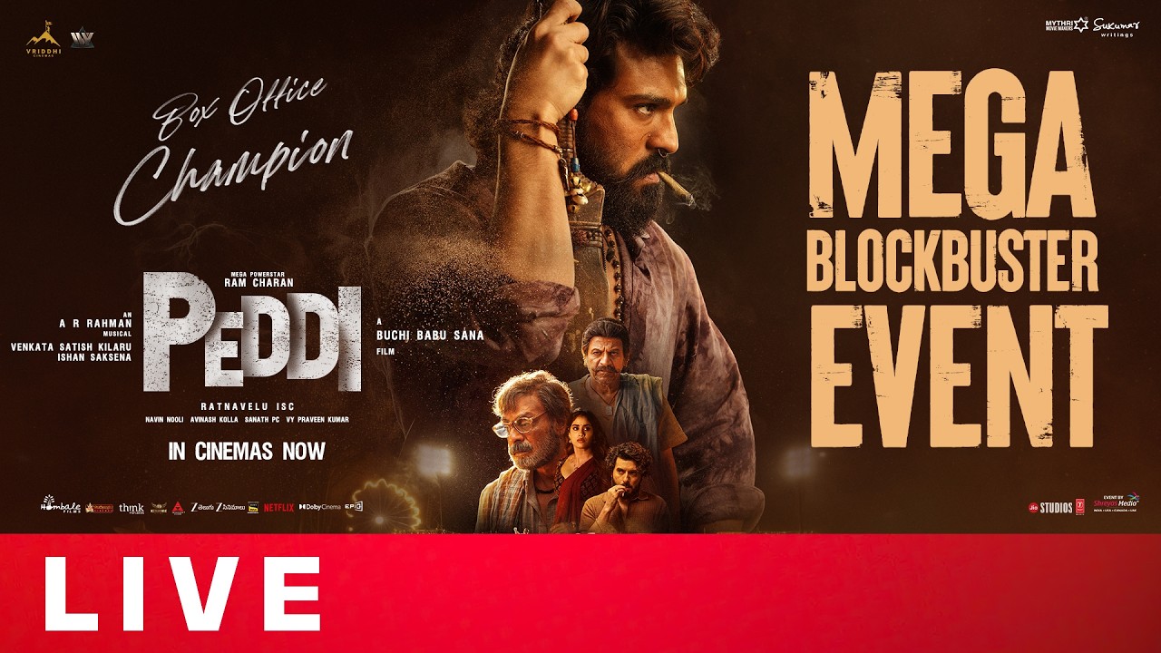 PEDDI MEGA BLOCK BUSTER EVENT Live | Ram Charan | Janhvi Kapoor | Buchi Babu Sana | Shreyas Media