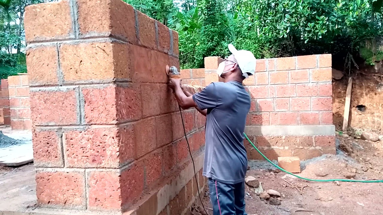 red stone /laterite stone polishig work stage 1