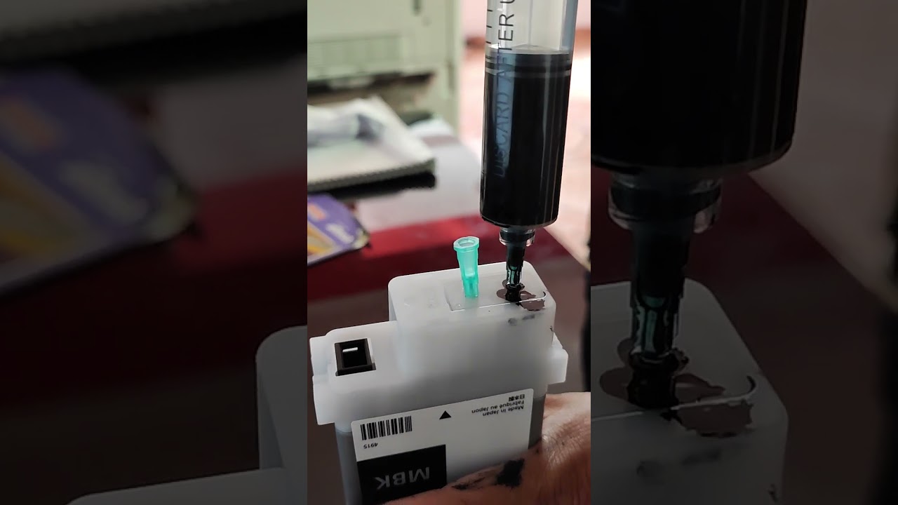 Recargando nuestra tinta Pigmentada STS 🇱🇷 en un cartucho de 130ml para una imagePROGRAF TM-200
