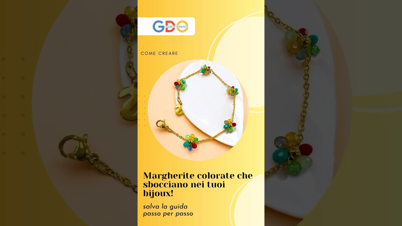 Come creare un bracciale Fiore Margherita 🌸 Tutorial bigiotteria fai da te