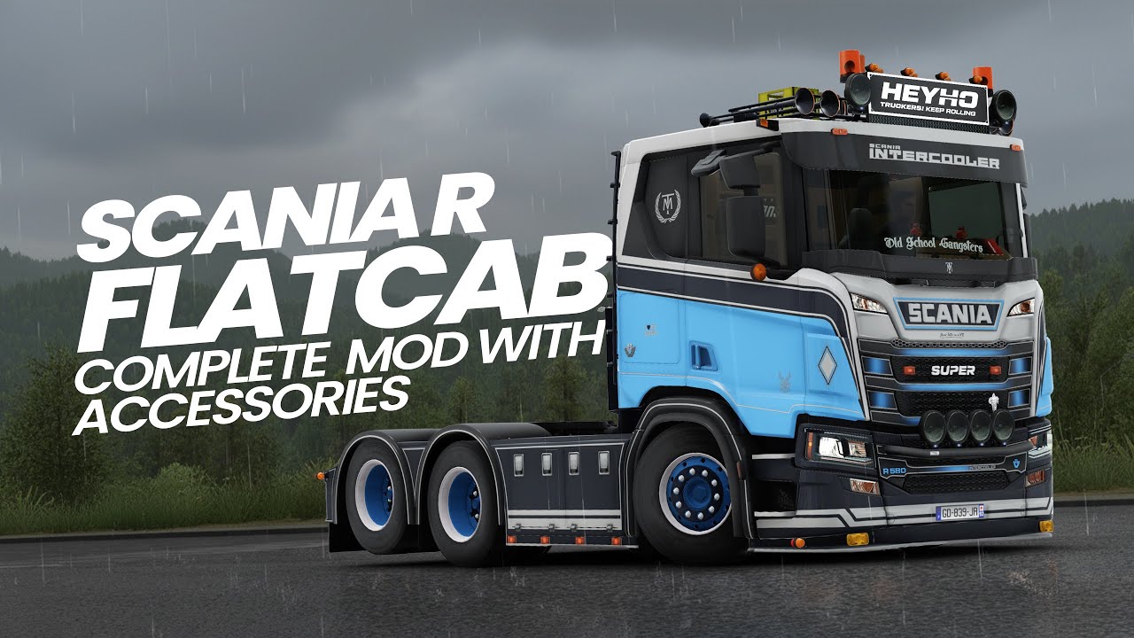 Лучший ли это мод для грузовика? Обзор MDT Scania R FlatCab Mod | Интерьер на заказ, облики | ETS 2