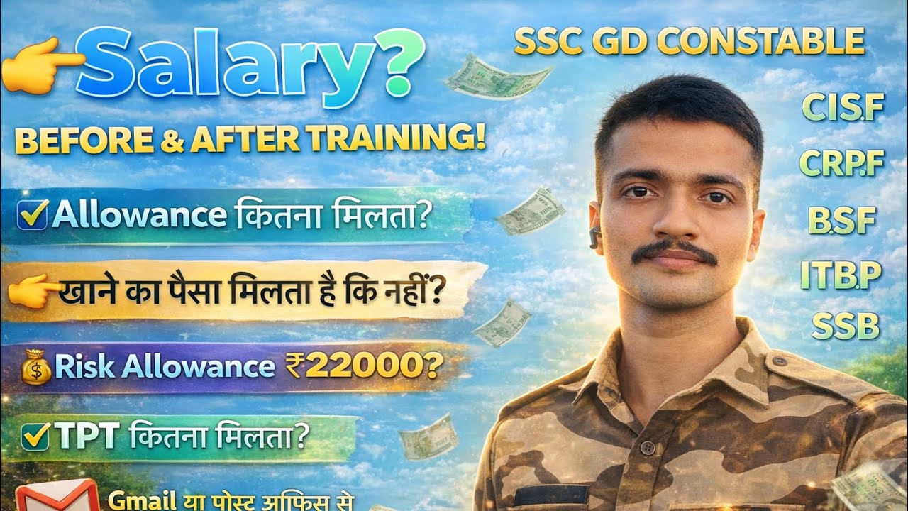 SALARY BEFORE AND AFTER TRAINING | ALLOWANCE | SSC GD CONSTABLE CISF BSF CRPF SSB