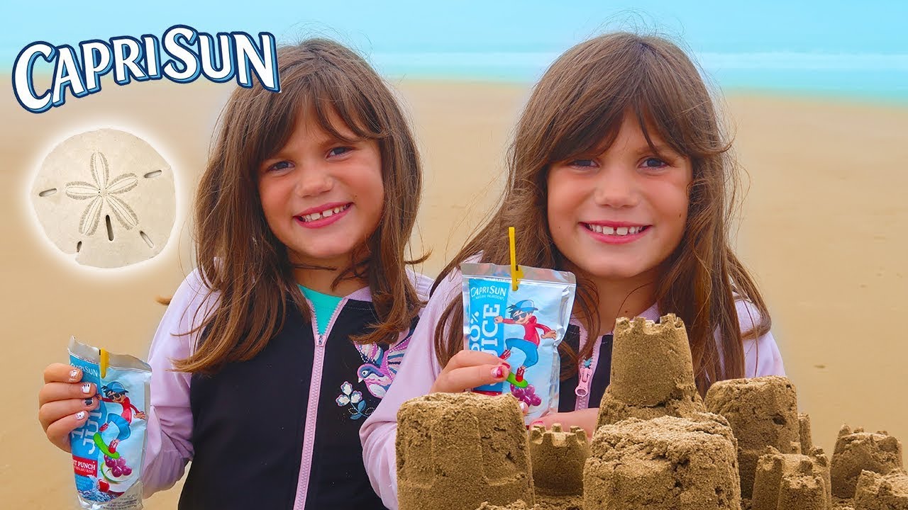 Twin Sisters Find TREASURES on the Beach with Capri Sun Drinks!