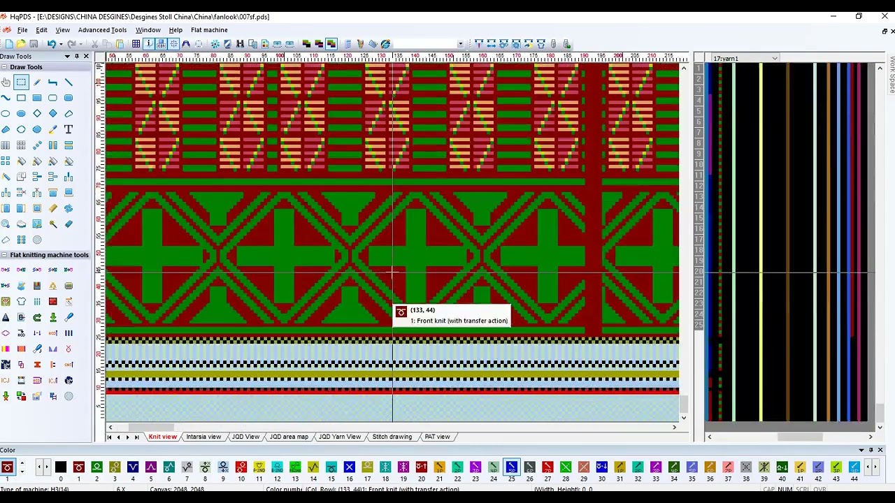 Pointel cable and simple knit