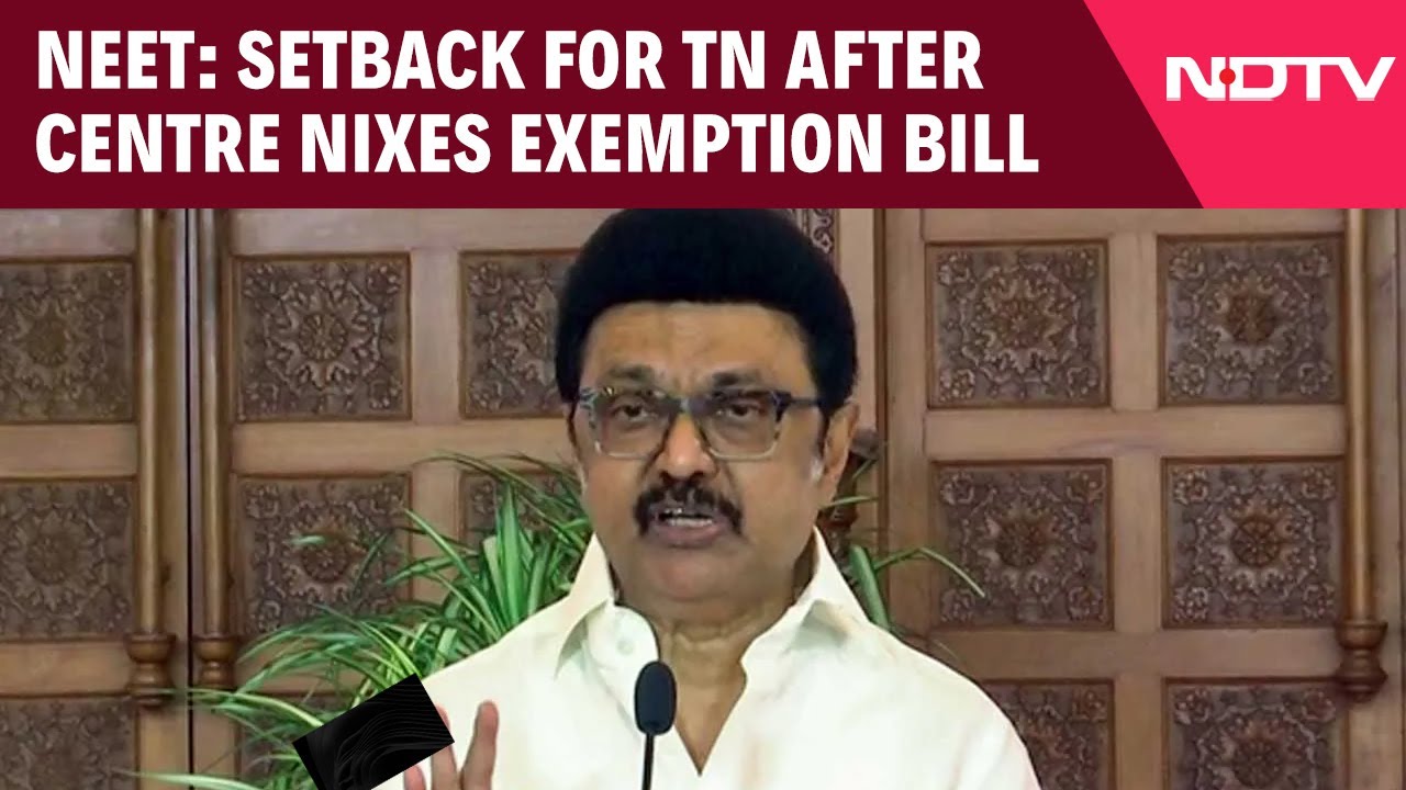 Tamil Nadu News | In NEET Row, Setback For Tamil Nadu After Centre Nixes Exemption Bill