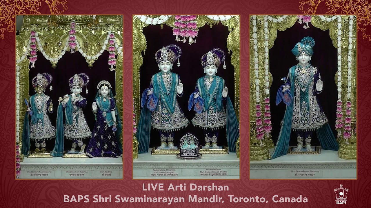 LIVE Sandhya Arti - BAPS Shri Swaminarayan Mandir - Toronto, Canada
