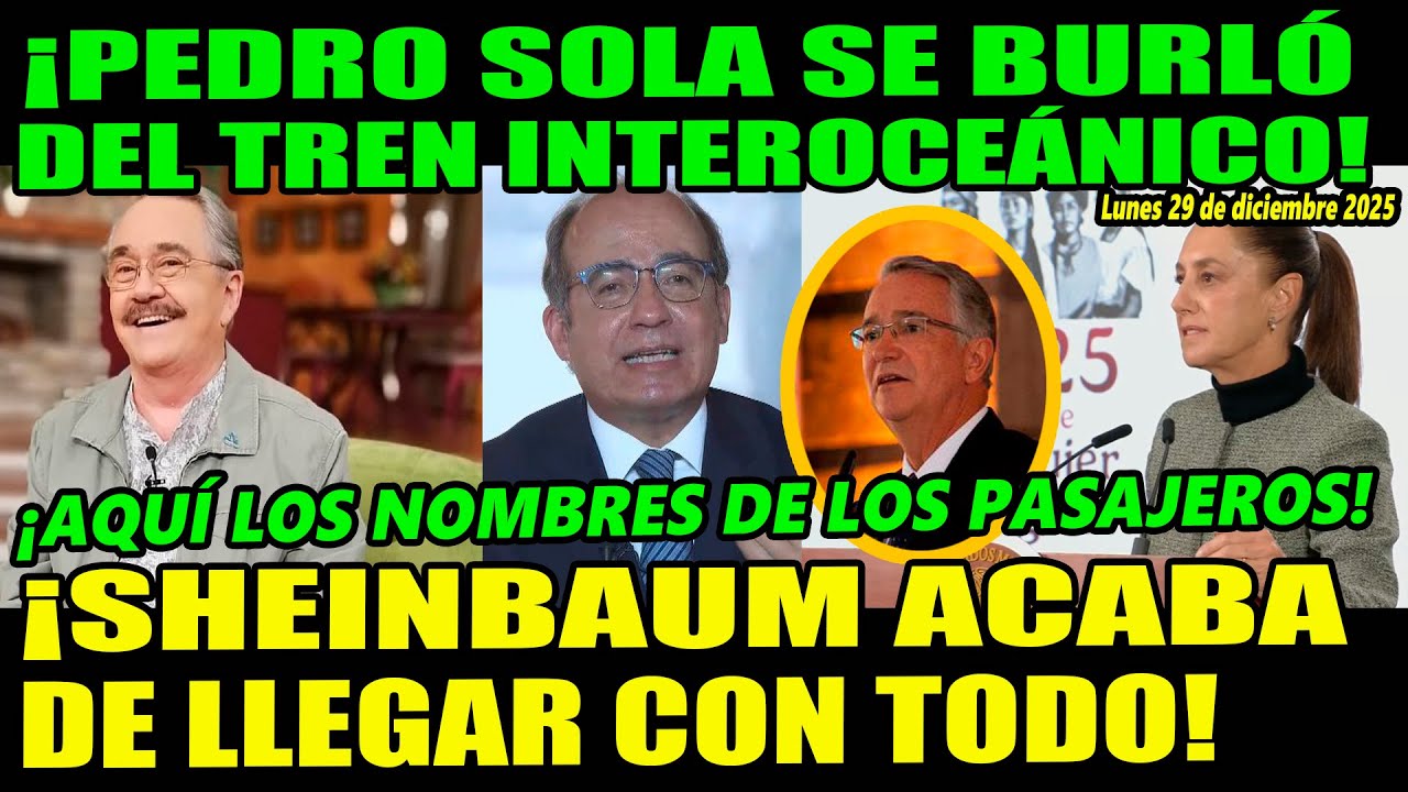 ¡Pedro Sola se burló del Interoceánico! Sheinbaum acaba de llegar ¡Hijo de Calderón!