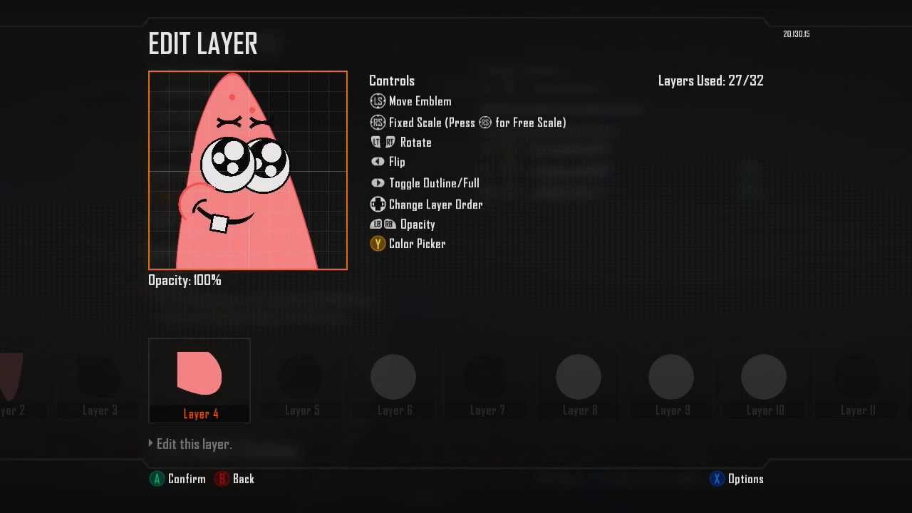 Patrick from Spongebob Emblem on Black Ops 2
