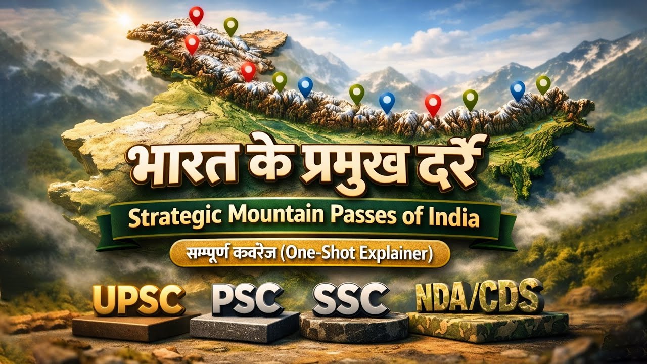 भारत के प्रमुख दर्रे पूरी जानकारी | Major Passes of India | Geography One Shot for BPSC SSC RAILWAY