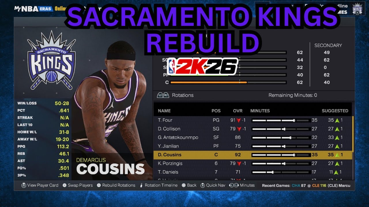 2K26 Rebuilding The Sacramento Kings In A Online League 