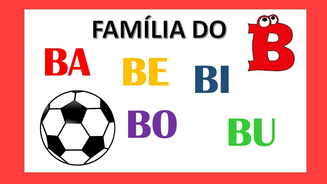 FAMÍLIA SILÁBICA DO B/BA BE BI BO BU/LETRA B