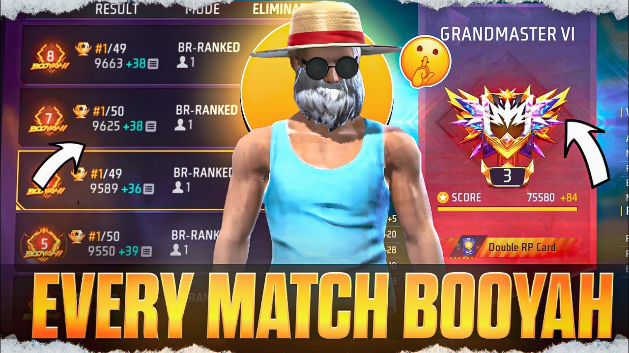 Every Match Booyah 🔥 Grandmaster Lobby | Solo Rank Push Tips And Tricks | Ep-3