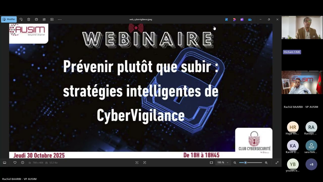 Webinaire AUSMOSE #CYBERSECURITY : Prévenir plutôt que subir : stratégie intelligentes...