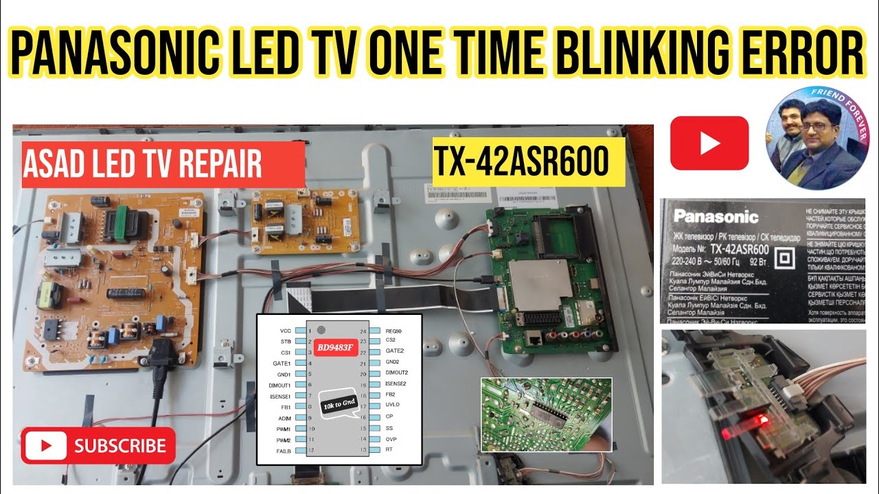Panasonic Led Tv One Time Blinking error || How to Repair