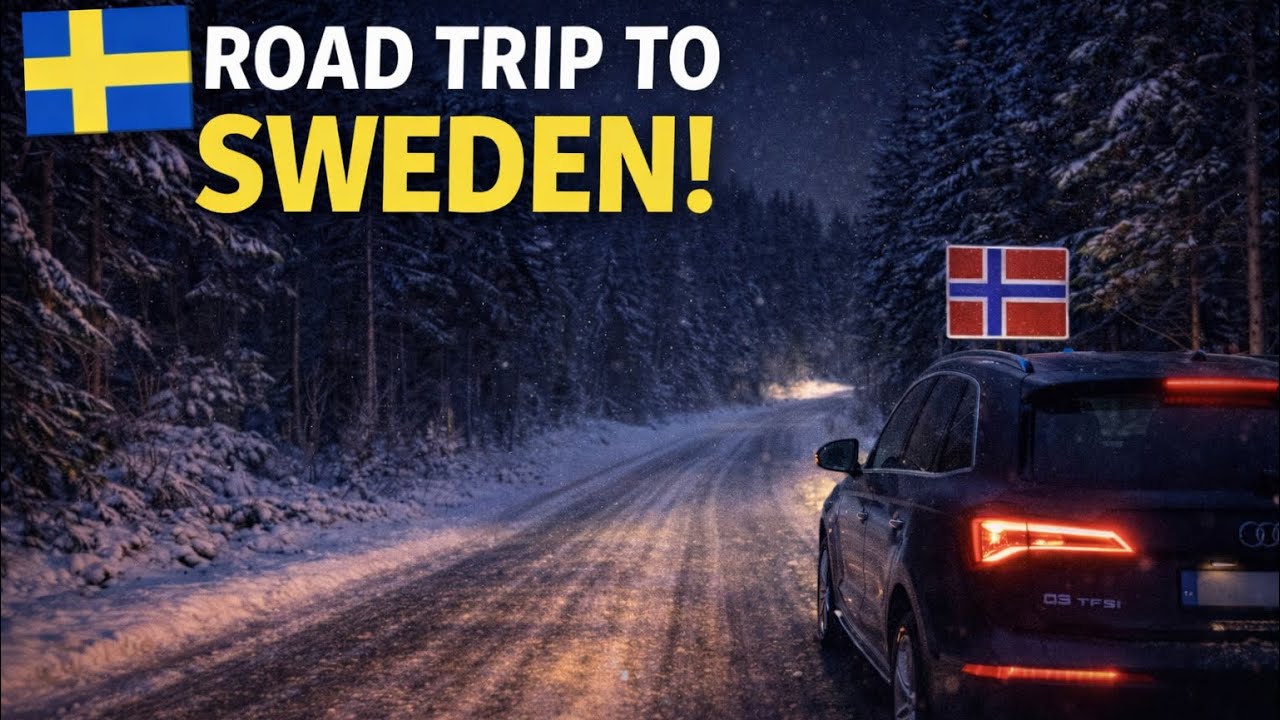 Road trip to Sweden🇸🇪| Night POV 4k