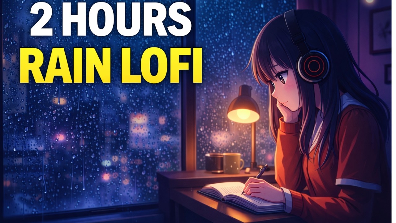Lofi Rain 🌧️ Beats to Study, Relax and Focus | 2 Hour Chill Mix