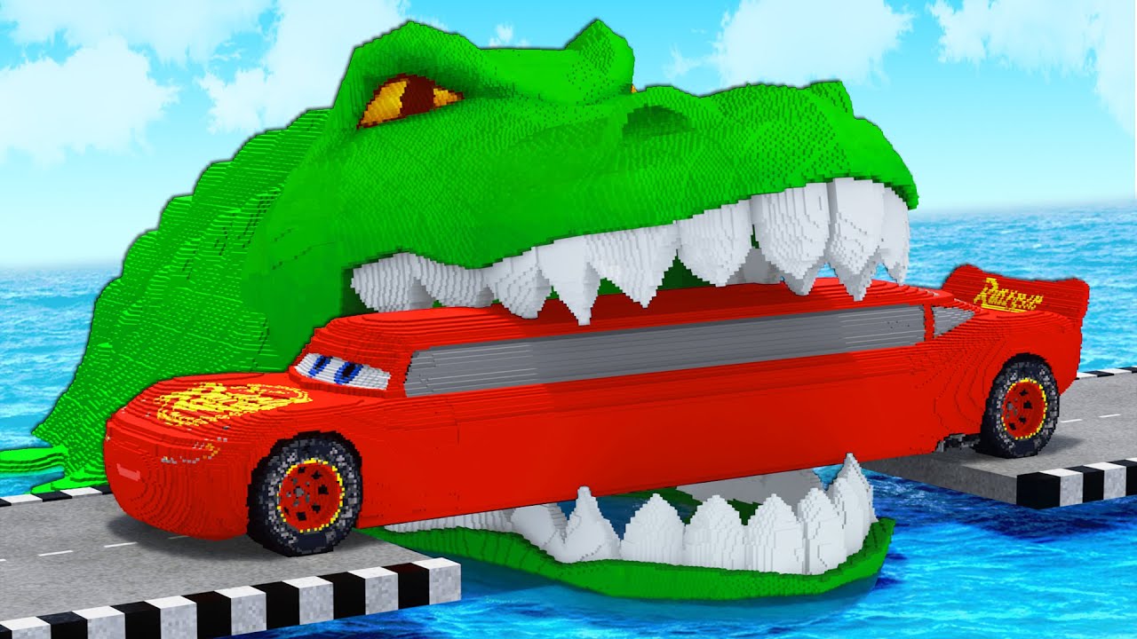 LONG CARS vs CROCODILE in Teardown