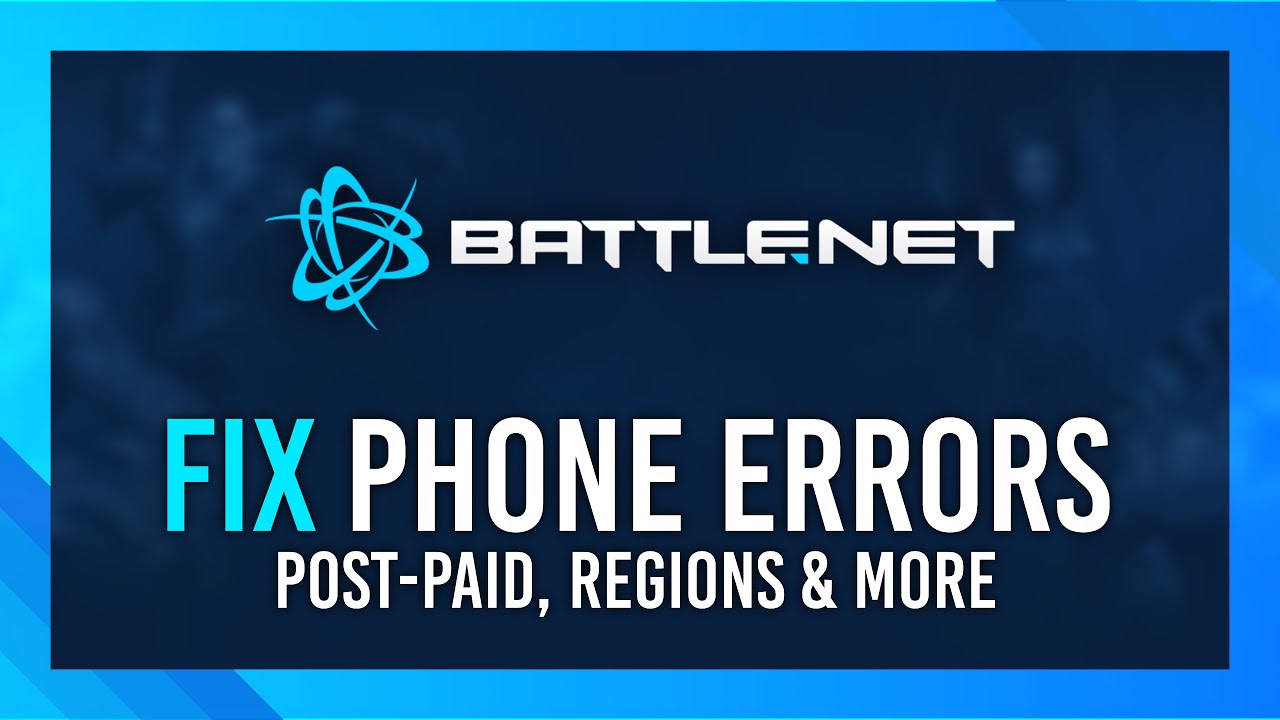 Battle.net Исправление ошибок телефона | Номер с постоплатой, смена региона и многое другое!