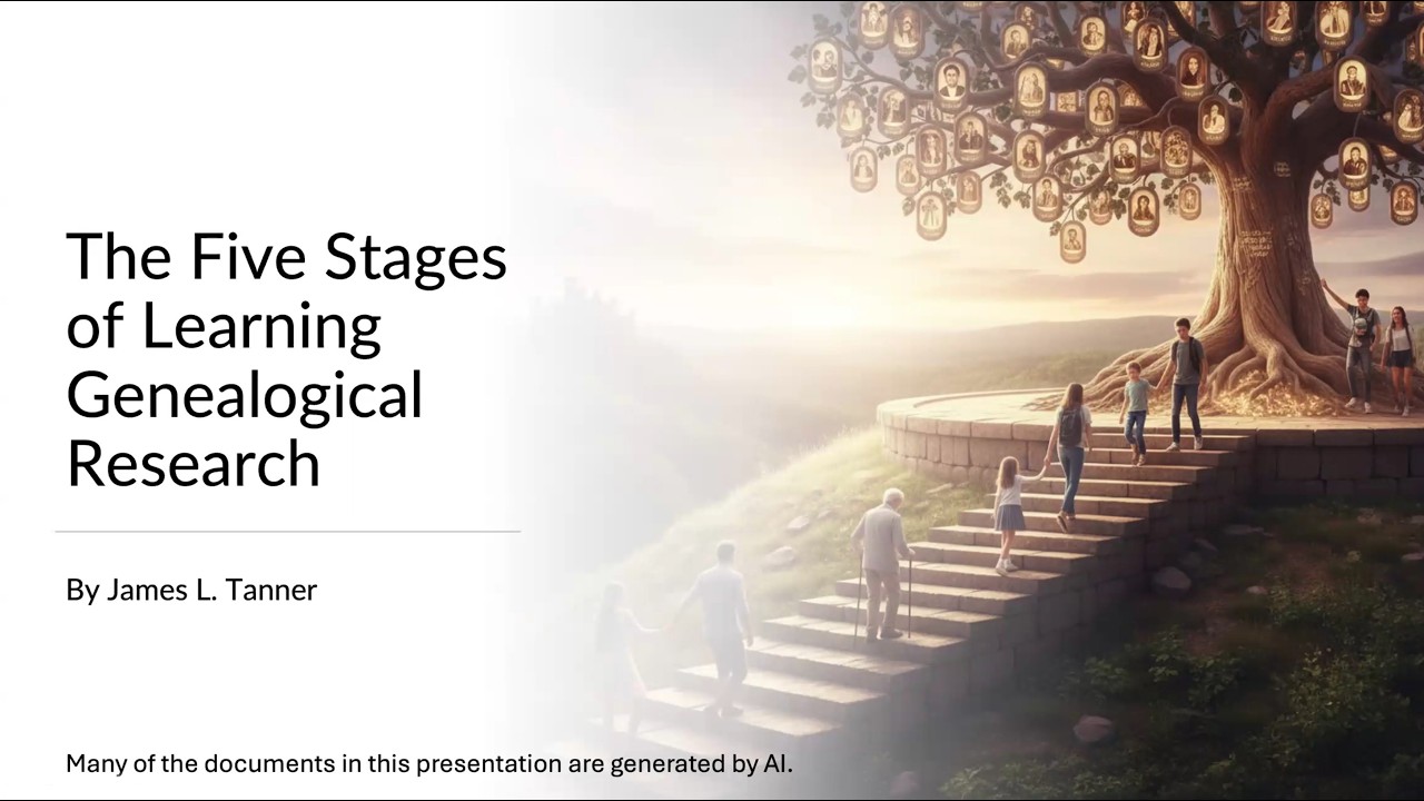 The Five Stages of Learning Genealogical Research – James Tanner (1 Mar 2026)