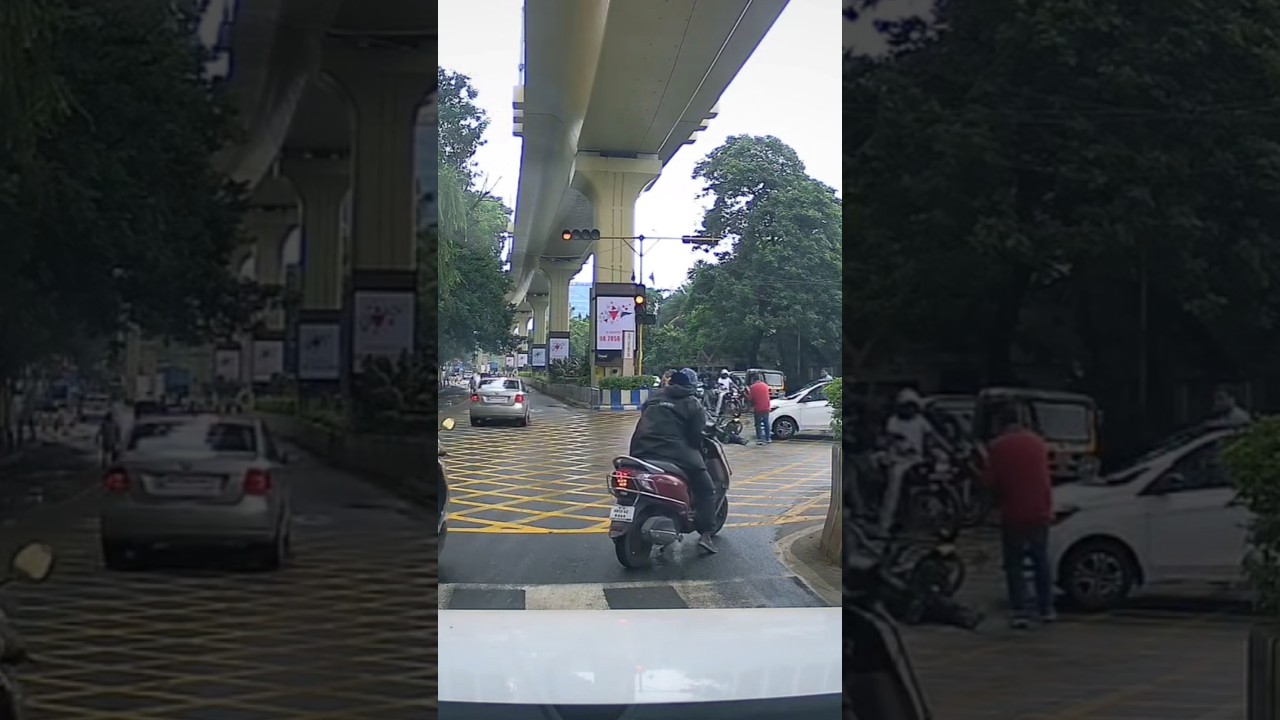 Accident in Kalyani nagar at Bishops school #accident #pune #kalyaninagar #vlogs