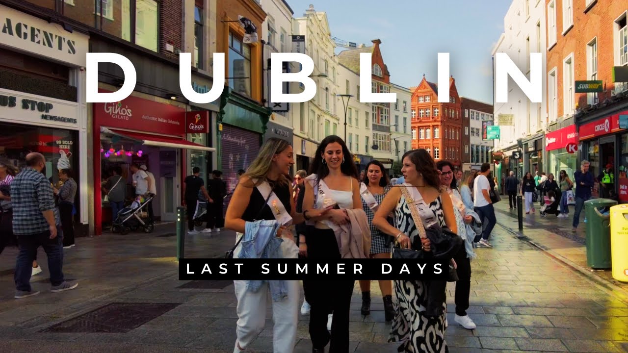 Last Summer Days in Dublin Ireland 4k Walking Tour!