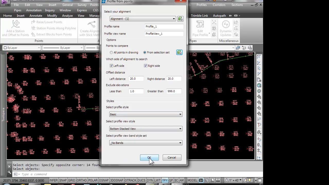 CGS Civil 3D Tools - Create Profile from Points