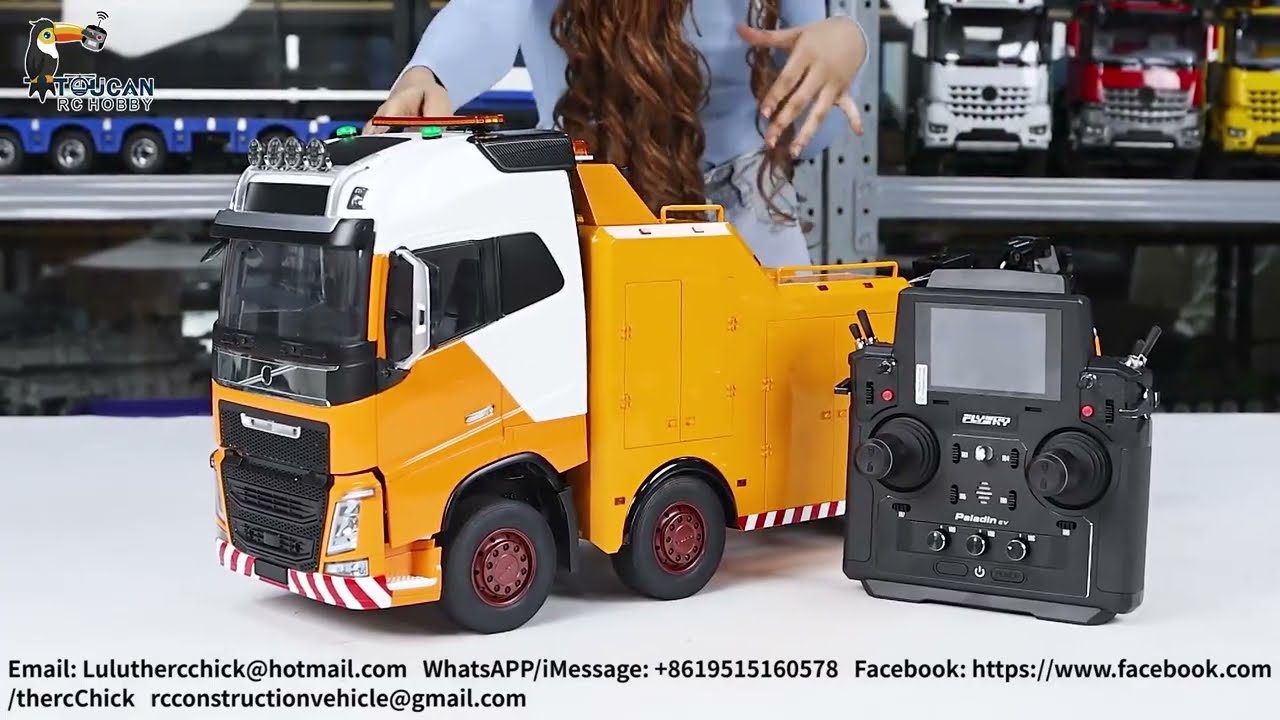 INSANE  JXM 8X4 Tamiya Yellow FH16 Tow Rescue Truck! 💥 Metal Hydraulic UPGRADE Version! 