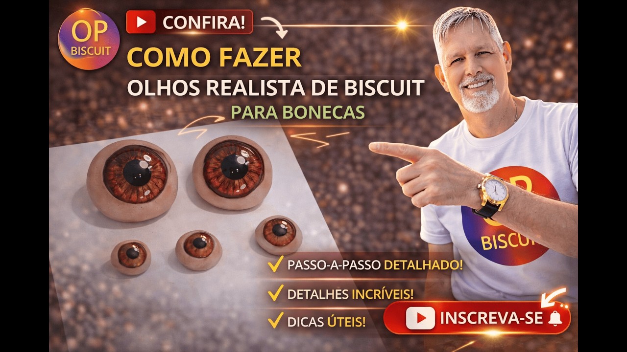 COMO FAZER OLHOS REALISTA DE BISCUIT PARA BONECAS