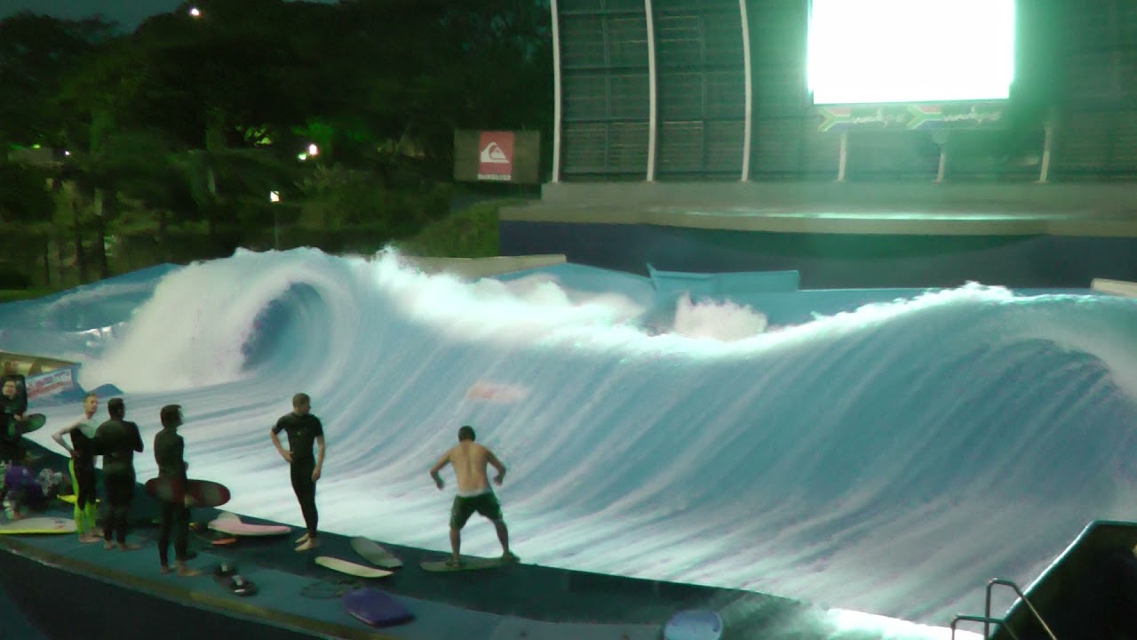 World Championship contest on the FlowRider Double Flow Barrel at Wave House Durban South Africa