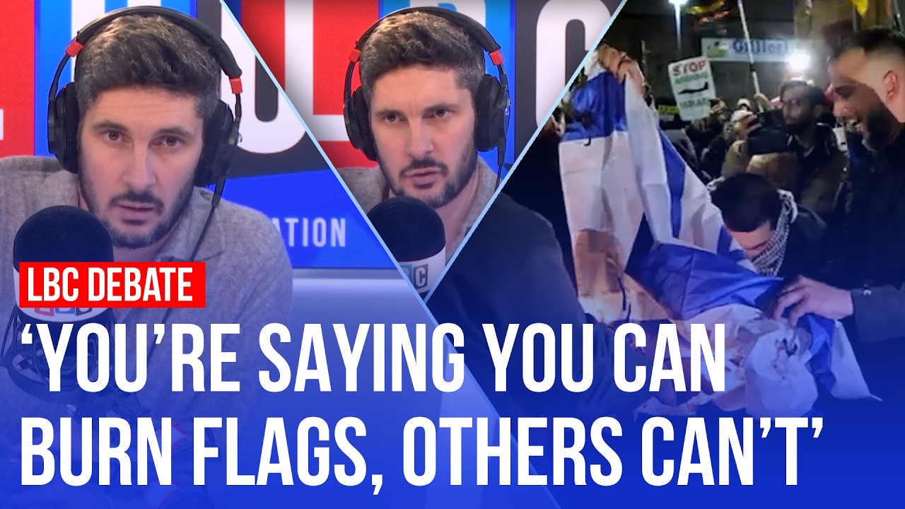 Flag-burning debate gets tense | Tom Swarbrick vs LBC caller