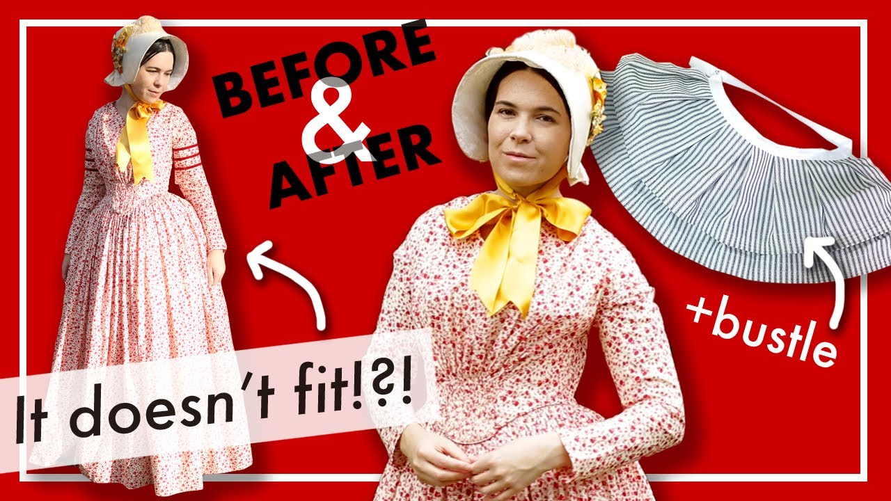 Re-Sewing My Old Costume + making an early Victorian BUSTLE