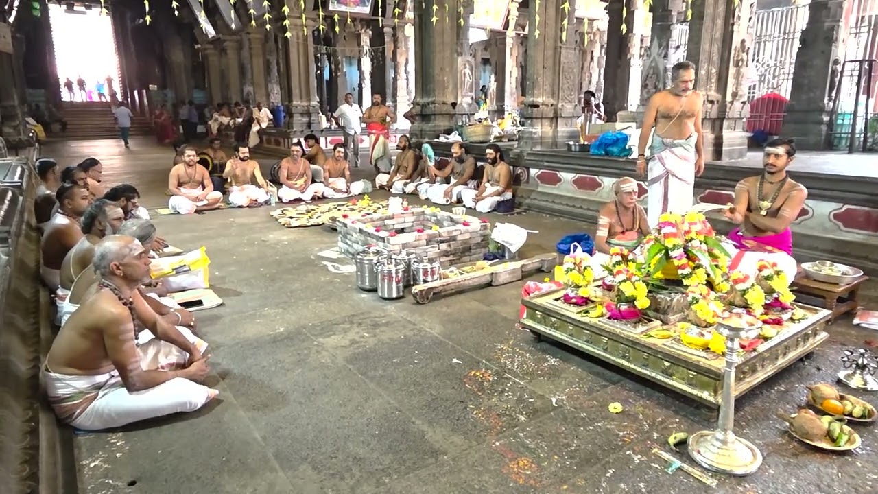 Rudra Homam Sri Natarajar Temple Deekshithars Chidambaram Tamilnadu india 