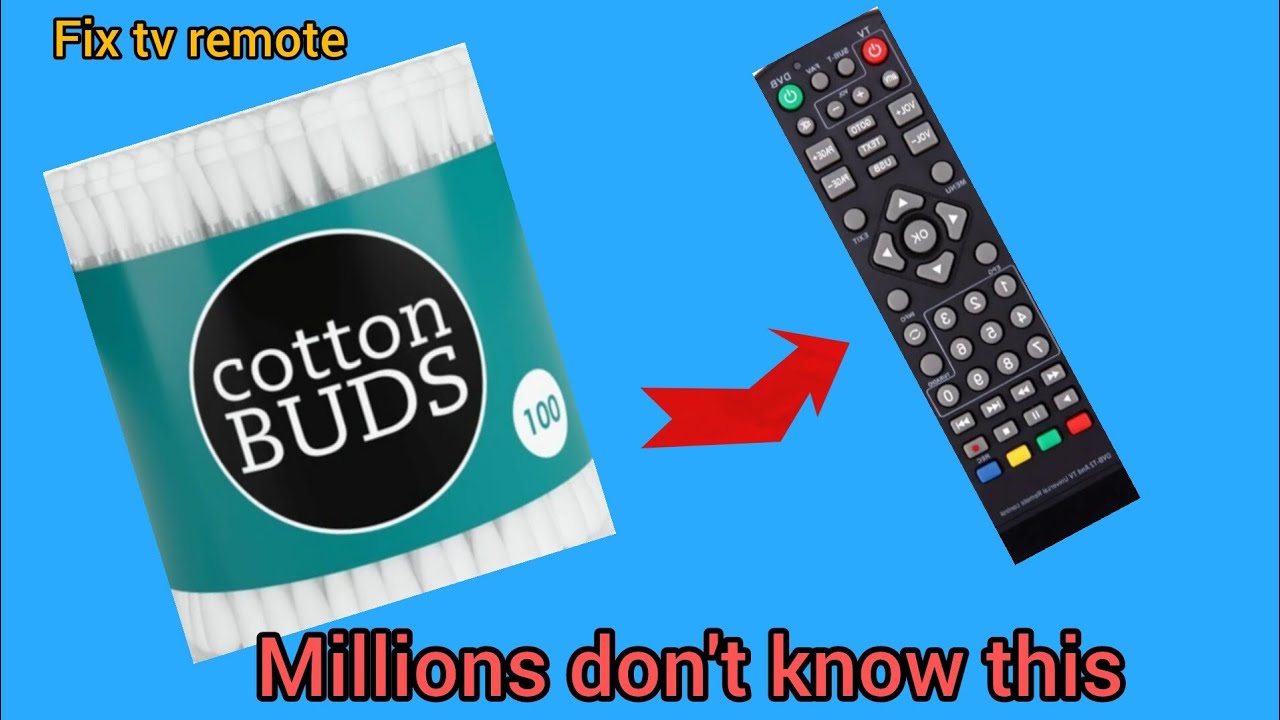 Fix your tv remote using cotton bud!How to repair tv remote at home 