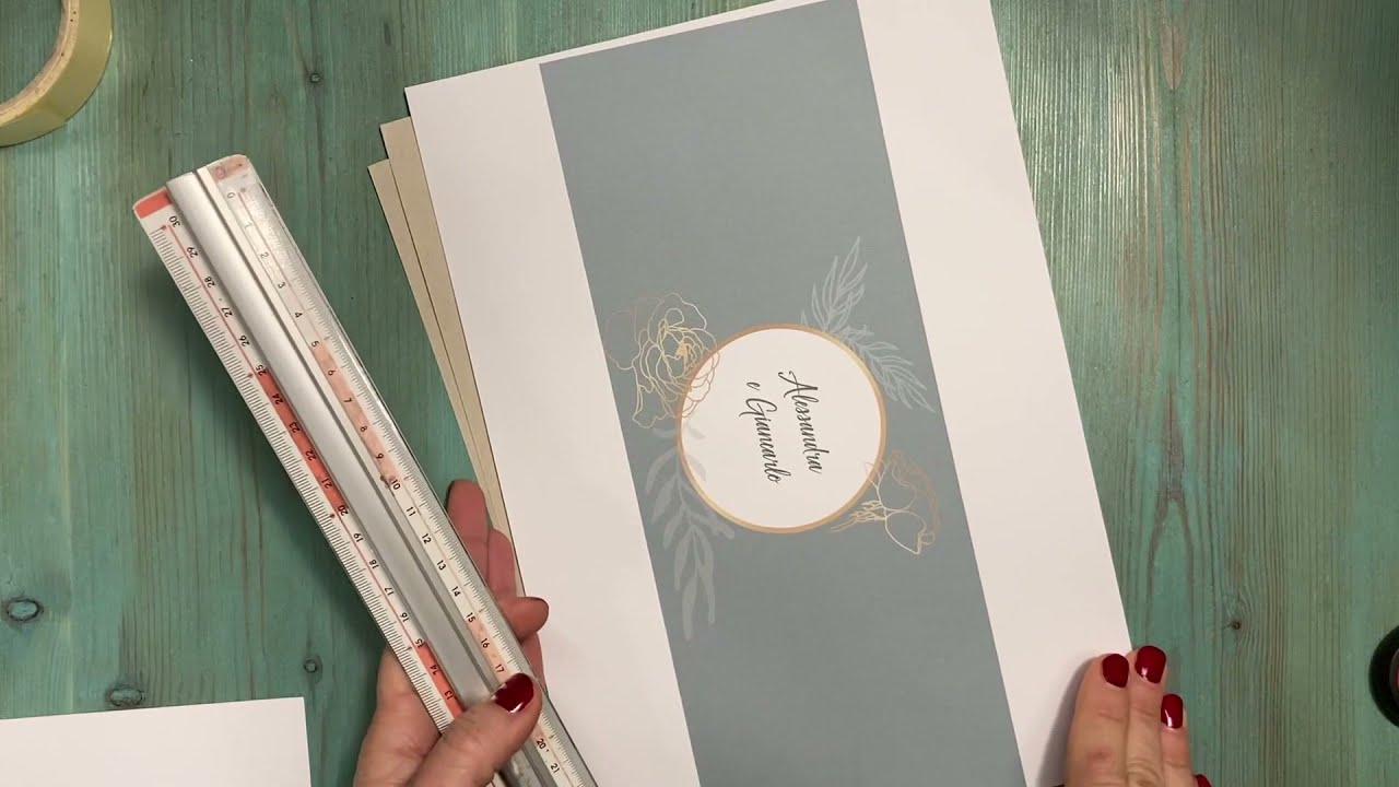 Partecipazione di matrimonio fai da te con busta - DIY wedding invitation complete with envelope