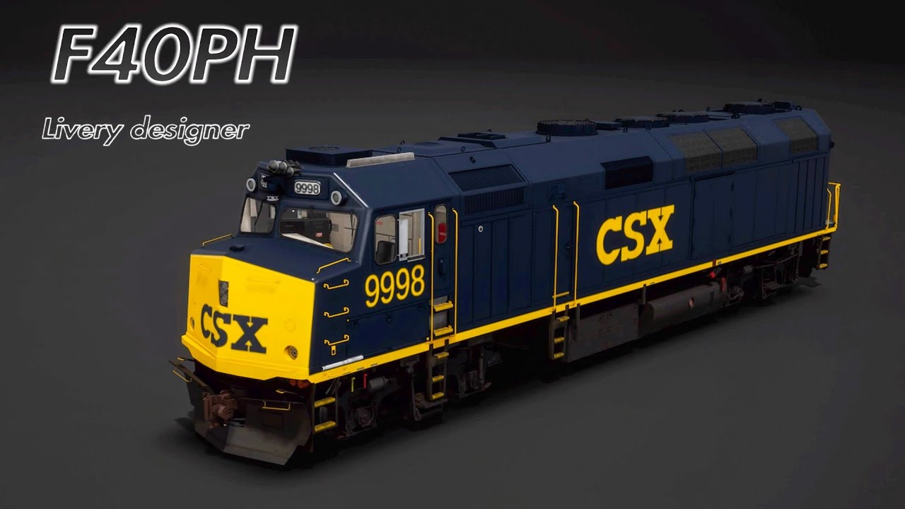EMD F40PH (TSW2/ PS4)  CSX on livery designer - Time Elapse