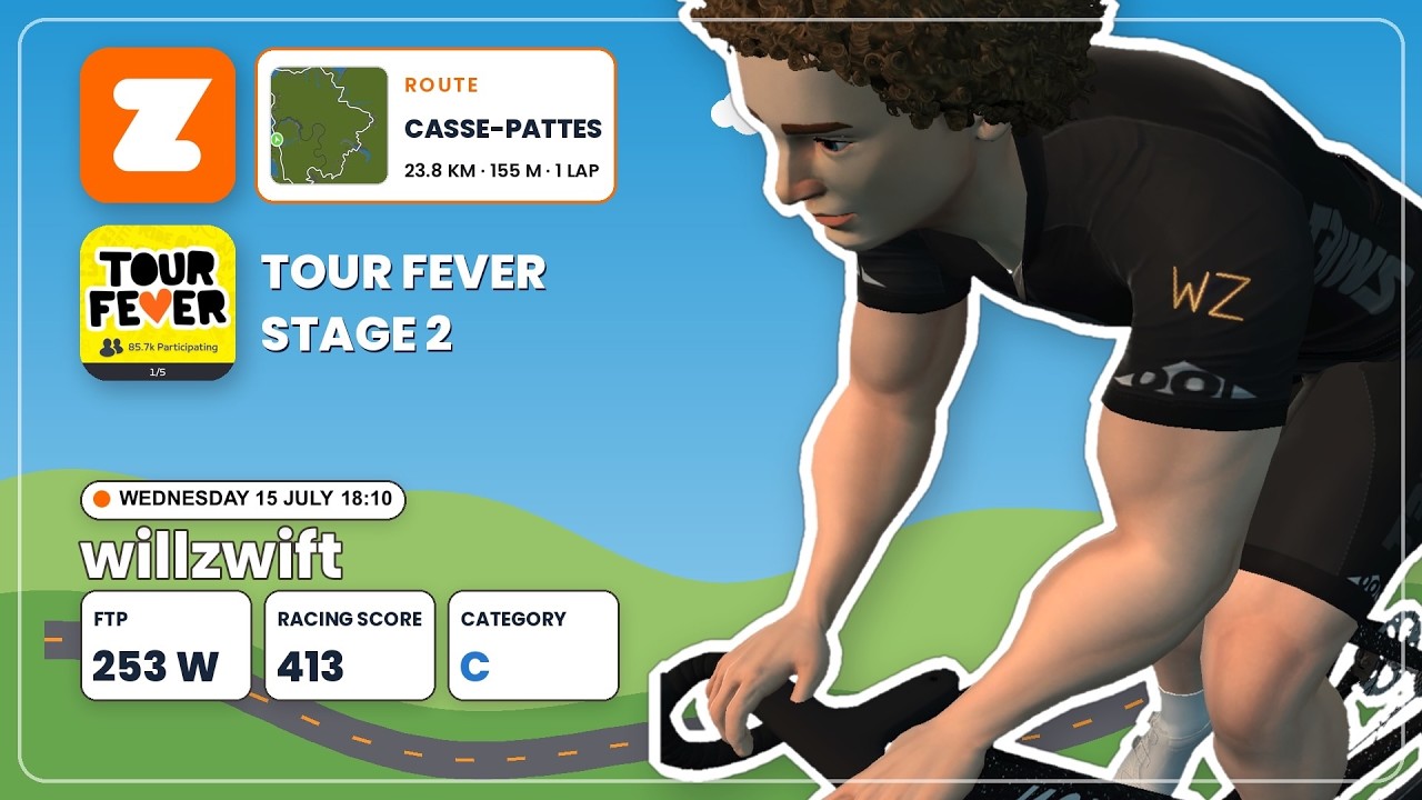Zwift Racing Live Race - Tour Fever Stage 2 Casse Pattes 18:10 15/07/26