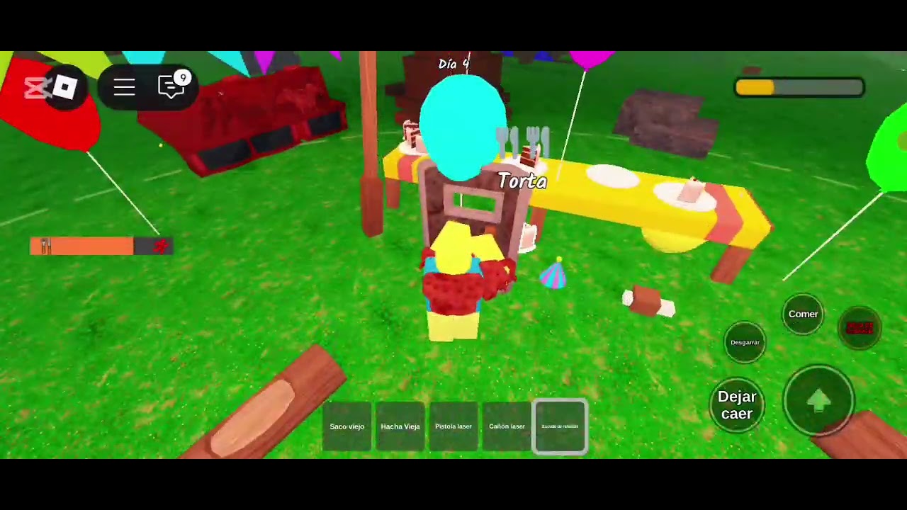 Jugando 99 noches el bosque en el Admin Abius