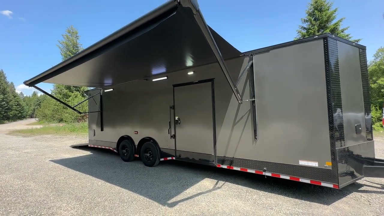 2026 Diamond Cargo 8.5×28 Race Car Trailer Full Bathroom Pkg, AC, 50amp