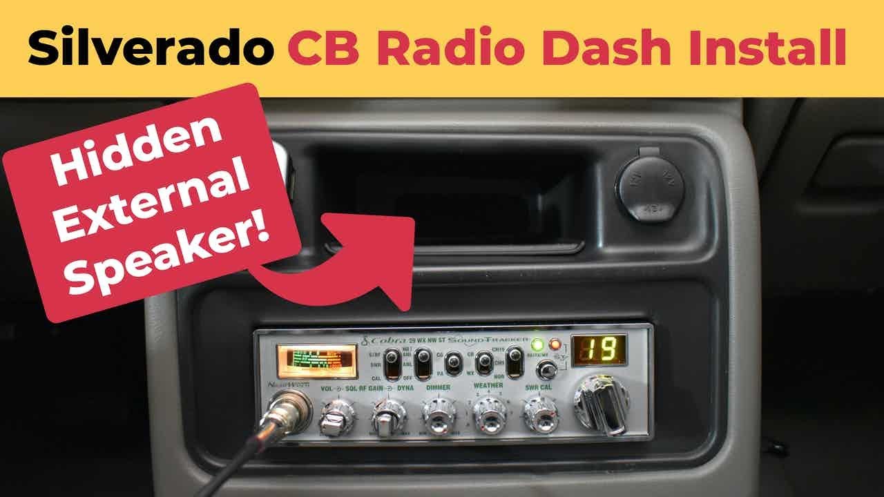 CB radio dash console install (with external speaker) - Silverado Sierra