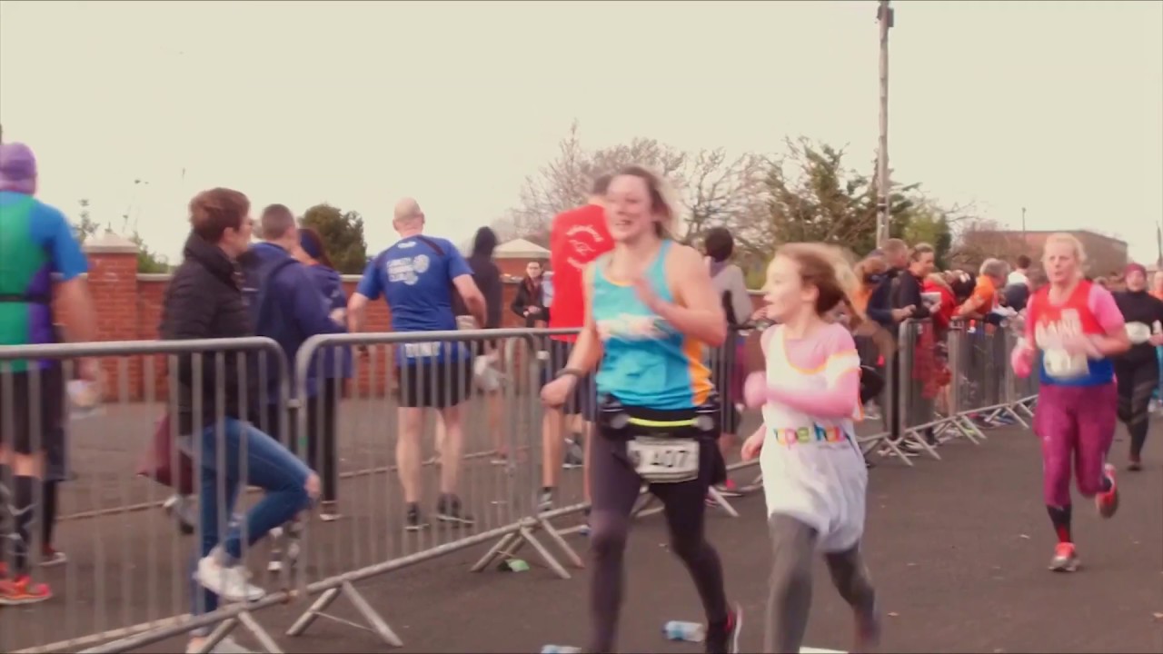 Kate Ford finishes The Wrexham Half Marathon