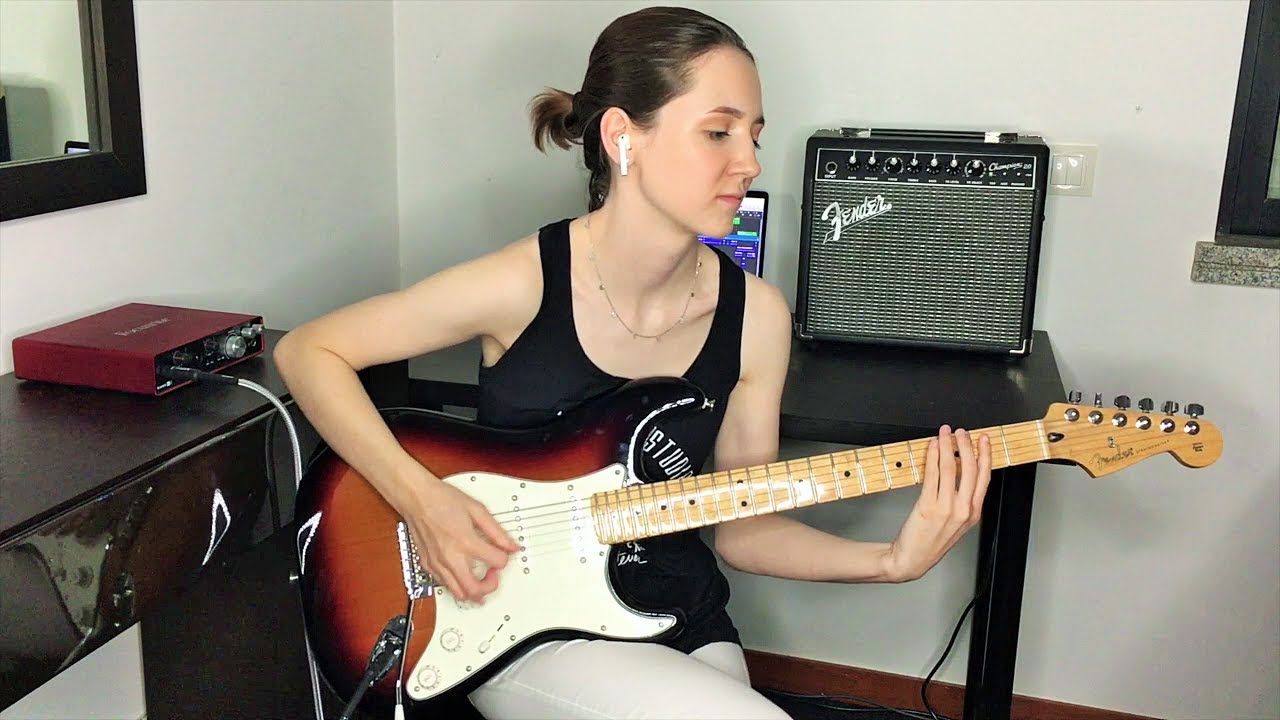 T.N.T - AC/DC solo (Electric Guitar, Drum Cover) - SHONA