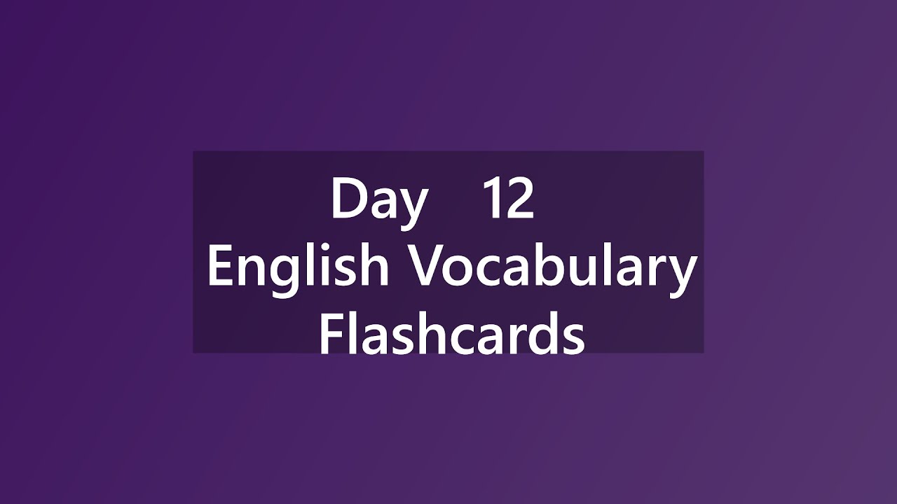English Vocabulary: 20 Word Review