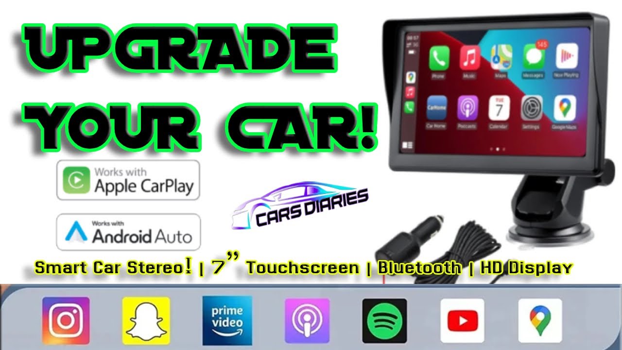 Universal Car Radio | Wireless #CarPlay & #AndroidAuto TouchScreen, BT, AUX CarTech SmartCar