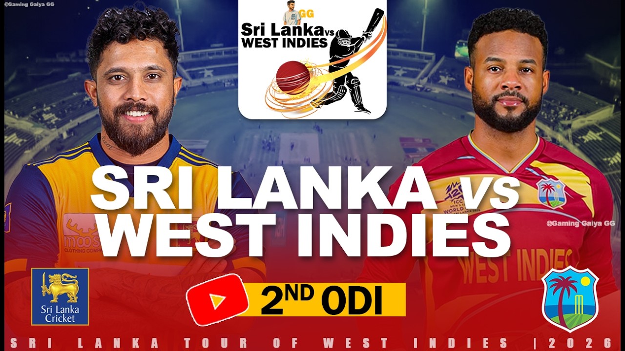 🔴 LIVE || 2ND ODI || Sri Lanka Tour Of West Indies 2026 | Cricket 26