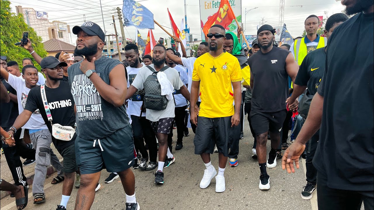 The legacy walk: sarkodie & sark nation hit the streets of kumasi for a massive health walk