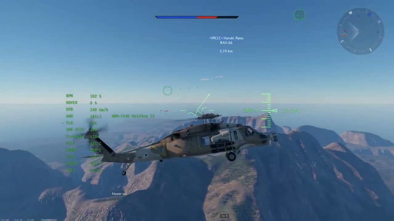 War Thunder; AH-60; A relatively short battle using Hellfire II missiles; PvE Helicopter Battles