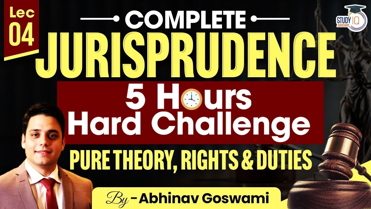 Pure Theory of Law & Concept of Rights & Duties | Lecture 04 | By Abhinav Goswami